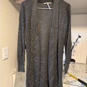 Victoria's Secret Charcoal Open-Front Cardigan
